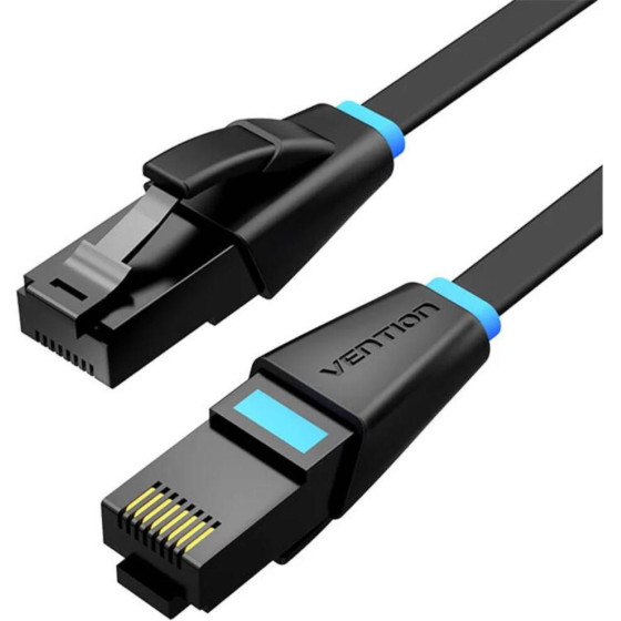 Vention Flat Cat.6 Utp Patch Cable 3M Black - (IBJBI)