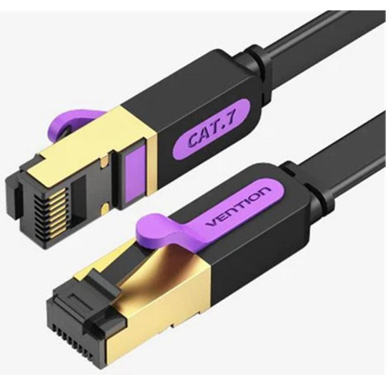 Vention Flat Cat.7 Patch Cable 10M Black - (ICABL)