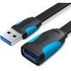 Vention Flat USB3.0 Extension Cable 0.5M Black - (VAS-A13-B050)