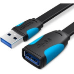 Vention Flat USB3.0 Extension Cable 0.5M Black - (VAS-A13-B050)