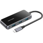 Vention Multi-Function USB-C To USB3.0*4/Pd Docking Station 0.15M Gray Mirrored Surface Type - (TFDHB)