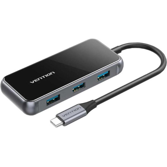 Vention Multi-Function USB-C To USB3.0*4/Pd Docking Station 0.15M Gray Mirrored Surface Type - (TFDHB)