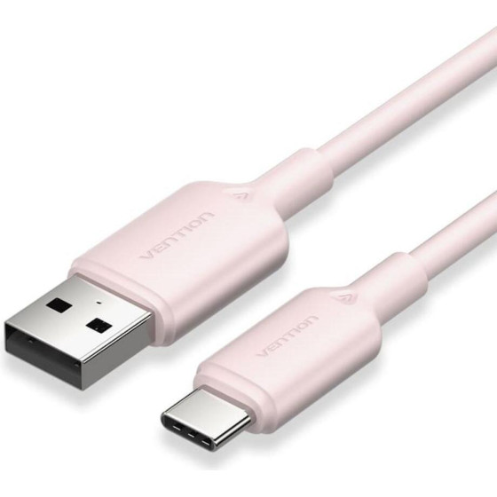 Vention Usb 2.0 A Male To C Male 3A Cable 1.5M Pink Flexible Pvc Type - (CWAPG)
