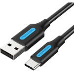 Vention Usb 2.0 A Male To C Male 3A Cable 2M Black - (COKBH)