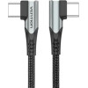 Vention Usb 2.0 C Male To C Male Dual Right Angle 5A Cable 0.5M Gray Aluminum Alloy Type - (TANHD)