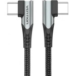 Vention Usb 2.0 C Male To C Male Dual Right Angle 5A Cable 0.5M Gray Aluminum Alloy Type - (TANHD)
