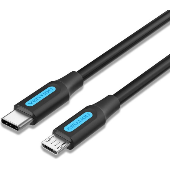 Vention Usb 2.0 C Male To Micro-B Male 2A Cable 1M Black - (COVBF)
