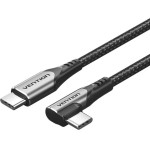 Vention Usb 2.0 Type-C Male To Type-C Male Right Angle 3A Cable 1M Gray Aluminum Alloy Type - (TRAHF)