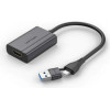 Vention USB-C + USB-A To Hdmi Adapter 0.15M Gray Aluminium Alloy Type - (ACYHB)