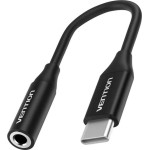 Vention USB-C Male To 3.5MM Earphone Jack With Dac Adapter 0.1M Black - (BIHBA)