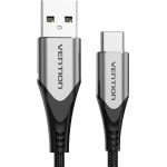 Vention Cotton Braided Usb 2.0 A Male To C Male 3A Cable 3M Gray Aluminum Alloy Type - (CODHI)