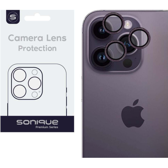 Sonique Camera Protection Glitter Lens Pro Apple iPhone 14 Pro / iPhone 14 Pro Max Purple