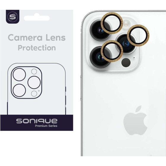 Sonique Camera Protection Glitter Lens Pro Apple iPhone 14 Pro / iPhone 14 Pro Max Gold