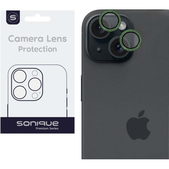 Sonique Camera Protection Glitter Lens Pro Apple iPhone 15 / iPhone 15 Plus Green
