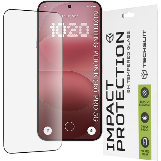 Techsuit - 111D Full Cover / Full Glue Glass - Nothing Phone (4a) Pro - Black