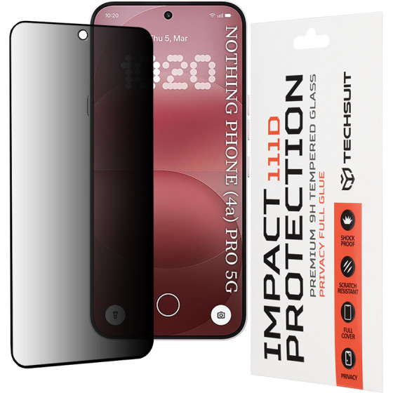 Techsuit - 111D Privacy Full Glue - Nothing Phone (4a) Pro - Black