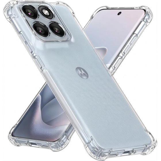 Techsuit - Shockproof Clear Silicone - Motorola Edge 70 Fusion - Clear