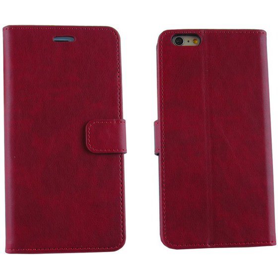���� IPHONE 6S/6 5.5 LEATHER PREMIUM BOOK+PC COVER STAND RED