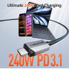 Cabletime ������� USB-C CT-USB4V2, USB4, 240W, 80Gbps, 8K/60Hz, 1m, ����� - (CT-USB4V2-AG1)