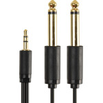 Cabletime ������� ���� 3.5mm �� 2x 6.35mm AV310-17G, 1.8m, ����� - (AV310-17G-B1.8)