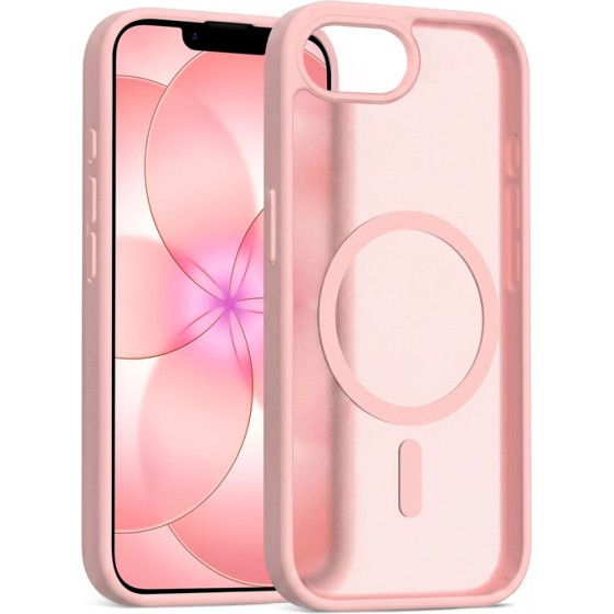 Crong Hybrid Matte Magnetic - Magsafe Case Iphone 17e / 16e (Pink) - (CRGHMMIP17EPNK)