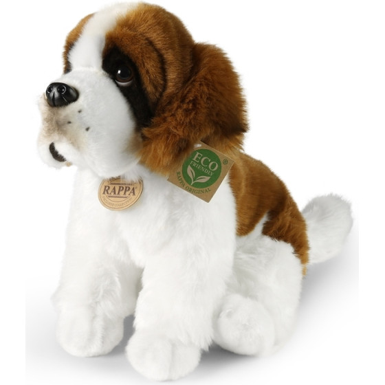 Rappa - Plush Realistic St. Bernard Dog Mascot Sitting 30 Cm Eco-Friendly - (260054)