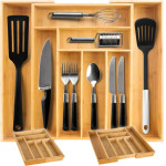 Ruhhy Bamboo Drawer insert/Organizer For - (18954-0)