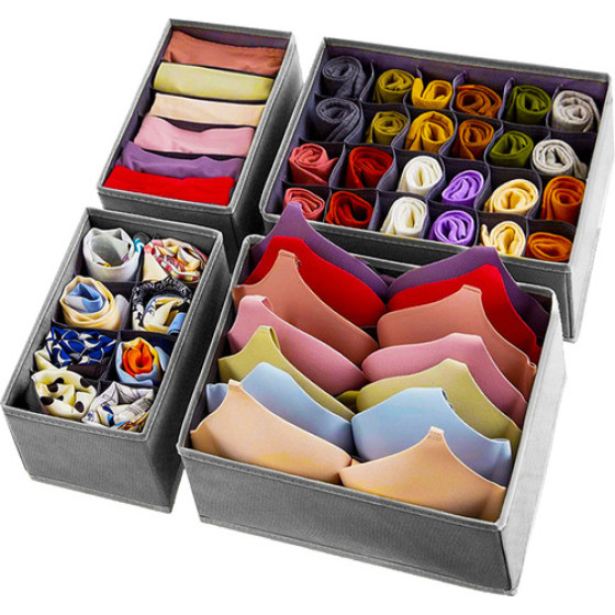 Ruhhy Underwear Organizer - Set Of 4 - (18957-0)
