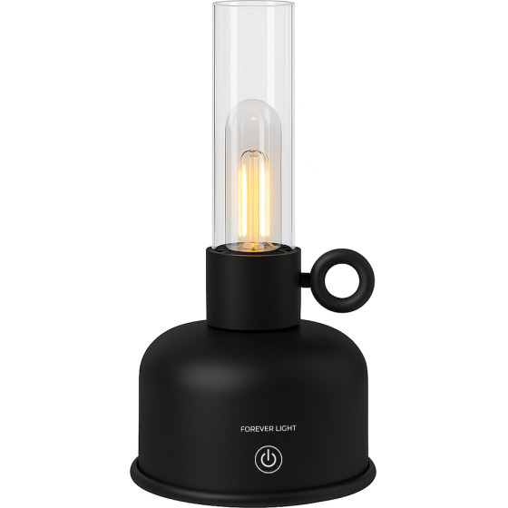 Forever Light Vintage Petroleum Led Lamp FLR-02 Black