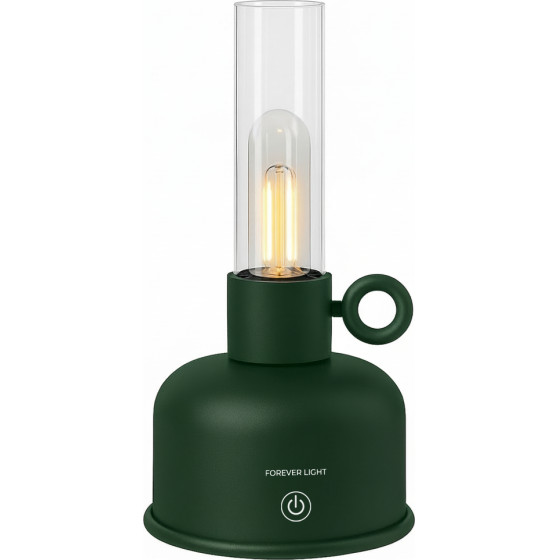 Forever Light Vintage Petroleum Led Lamp FLR-04 Bottle Green
