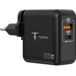 T-Phox Wall Charger Mega T-PP09 Gan Pd 65W USB/USB-C BLACK