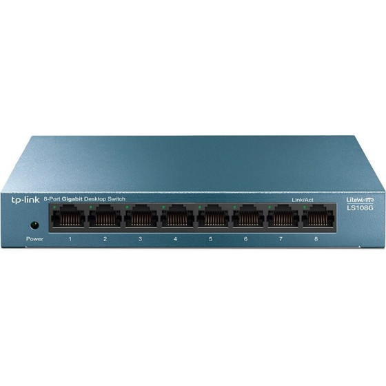 TP-Link 8-Port 10/100/1000MBps Desktop Network Switch - (TL-LS108G)