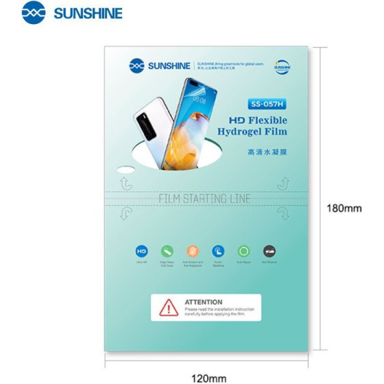 Sunshine Hd Hydrogel Films For Phones Pack 50 Pcs - (SS-057H)