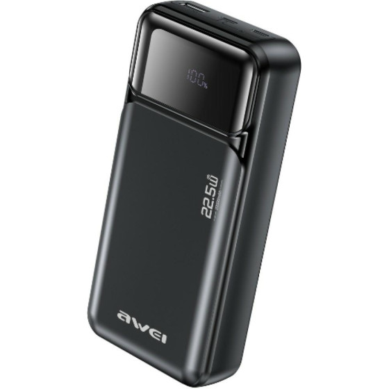 Awei Powerbank 20000mAh 22,5W Pd 2xUSB-C Black - (PA-92)