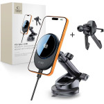 Tech-Protect V21 Magnetic Magsafe Dashboard & Vent Car Mount Wireless Charger 25W QI2.2 BLACK