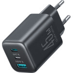 Joyroom Gan 45 USB-C Lightning USB-A Wall Charger - Black - (JR-TO1)