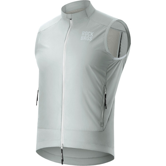 Rockbros YDMJ003 Spring/Autumn Windproof Vest Size L - White/Gray - (Rockbros-15100037010)