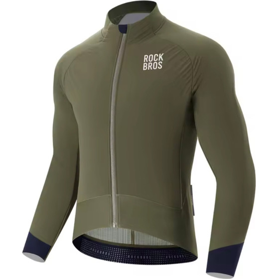 Rockbros YDWT014 Winter Fleece Double Layer Cycling Jacket Size M - Green - (Rockbros-15420021009)