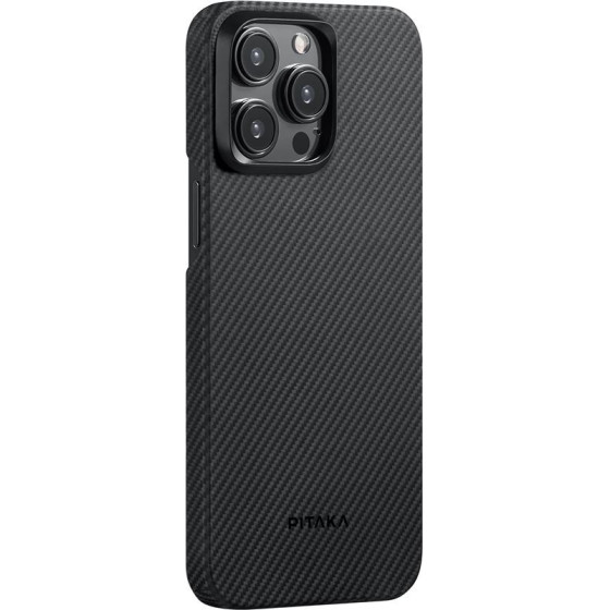 Pitaka Magez 4 600D case, black/Grey Twill - Iphone 15 Pro Max - (KI1501PMA)