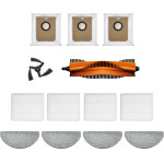 Deerma - Replacement Accessories Kit - For Robot DEM-S30-HCB01, 3x Dust Bags, Hepa Filter, 4x Mop Cloths, Brushes - White