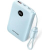 Vention 10000mAh Power Bank (USB-C + USB-C/USB-C/USB-A) With Built-In USB-C To USB-C Cable 22.5W Blue Led Display Universal Type - (FKAL0-C-TY)