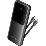 Vention 20000mAh Power Bank (USB-C + USB-A) With Built-In Cable 22.5W Black Led Display Type - (XGYB0-40-TY)