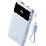 Vention 20000mAh Power Bank (USB-C + USB-A) With Built-In Cable 22.5W Blue Led Display Type - (XGYL0-40-TY)