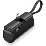 Vention Led Display 4800mAh Power Bank (USB-C + Lightning + USB-C) 22.5W Black Foldable USB-C Type - (FHQB0)