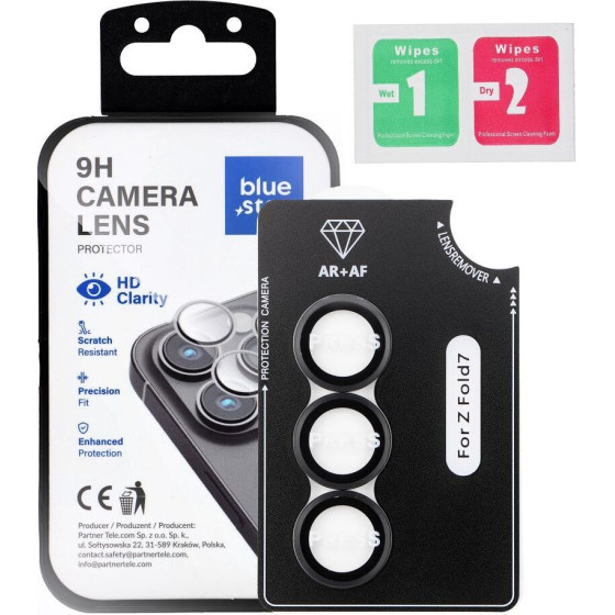 Blue Star Camera Lens Protector Easy Install For Samsung Fold 7 black