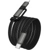 Hoco Flat Cable Usb C To Usb C/Ip 2in1 3A 60W 1 m X125 black