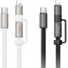 Hoco Flat Cable Usb C To Usb C/Ip 2in1 3A 60W 1 m X125 black