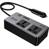 Hoco Smart Dual Car Inverter Charger 2 Lighter Ports Max 200W PD66W/1C2A Z66 black