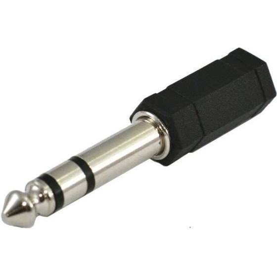 Sound Station Quality (SSQ) Ssq HA1 Adapter Jack Stereo 3,5 Mm Female - Jack Stereo 6,3 Mm Male Black - (SS-1820)