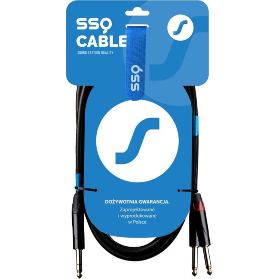 Sound Station Quality (SSQ) Ssq JSJM2 Cable Jack Stereo - 2x Jack Mono 2 m Black - (SS-1453)